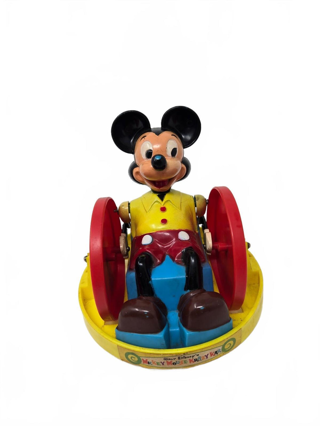 Vintage 1960s Louis Marx & Co Mickey Mouse Krazy Kar Battery- Operated Toy