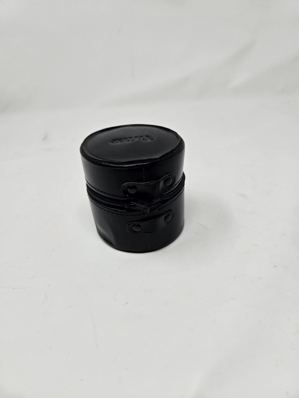 Vintage Vivitar Black Faux Leather Camera Lens Case / Protective Cap