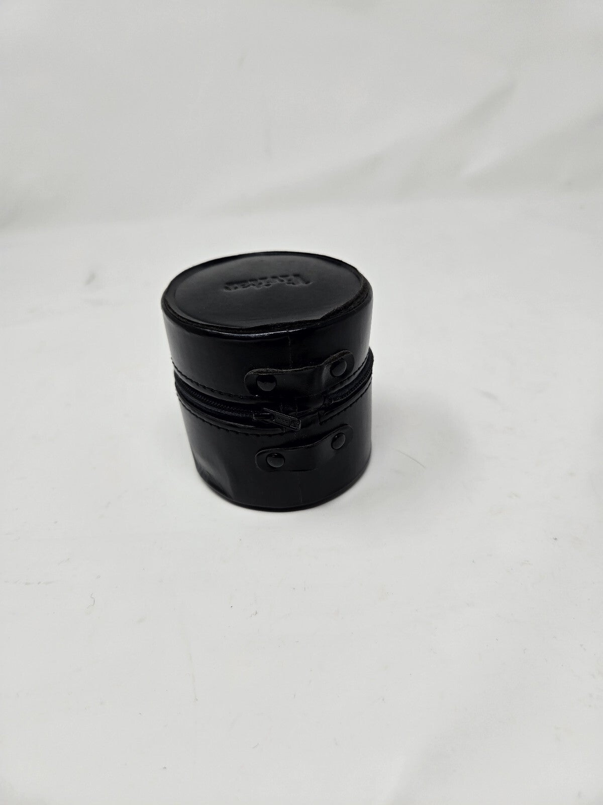 Vintage Vivitar Black Faux Leather Camera Lens Case / Protective Cap