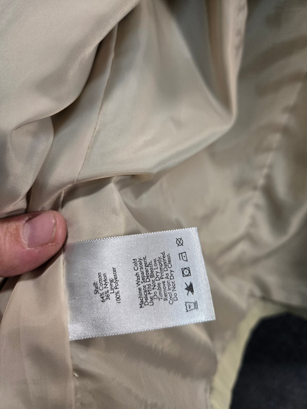 Eddie Bauer Women's Tan Trench Coat Mac Jacket Light Tan Size XS Cotton Blend