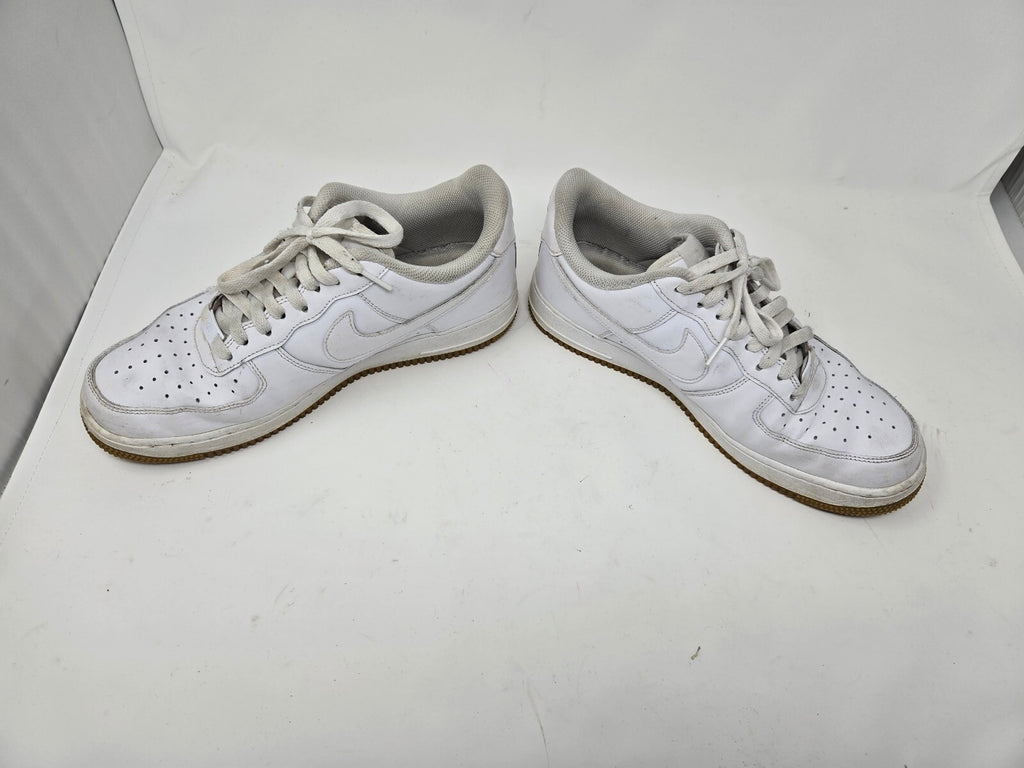 Nike Air Force 1 Low White Gum Bottoms Casual Skate Shoes - Worn