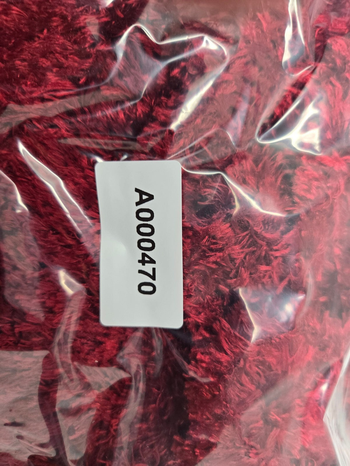 Cejon Burgundy Red Fuzzy Popcorn Eyelash Knit Winter Scarf Plush Polyester