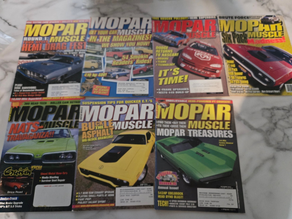 Vintage Mopar Muscle Car Magazines Collection