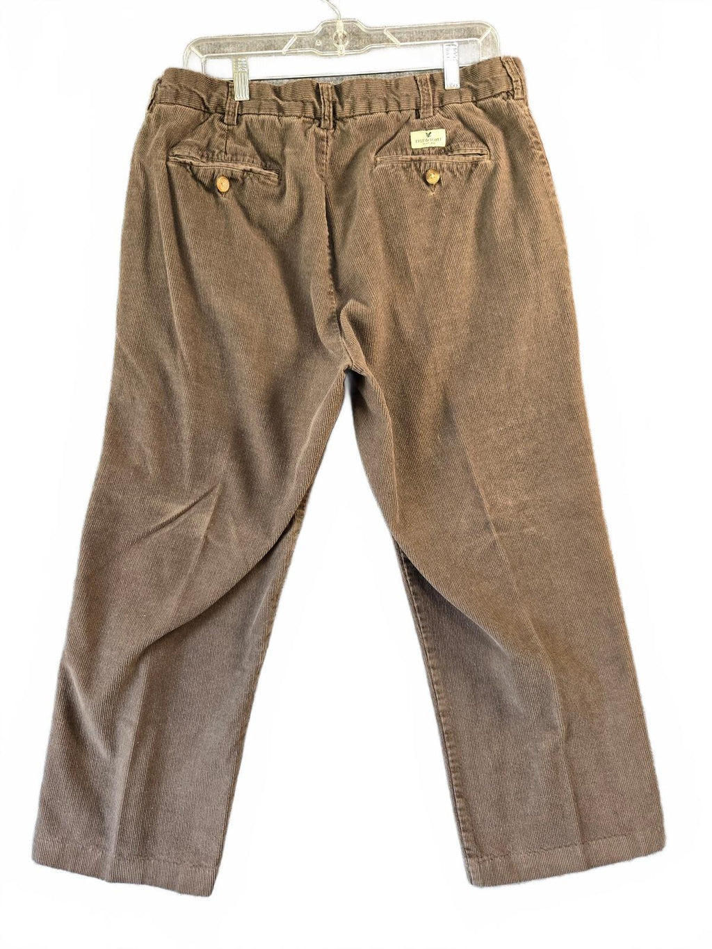 Lyle & Scott Men's Corduroy Pants Size 34x30 Brown Cotton Rayon Blend Trousers