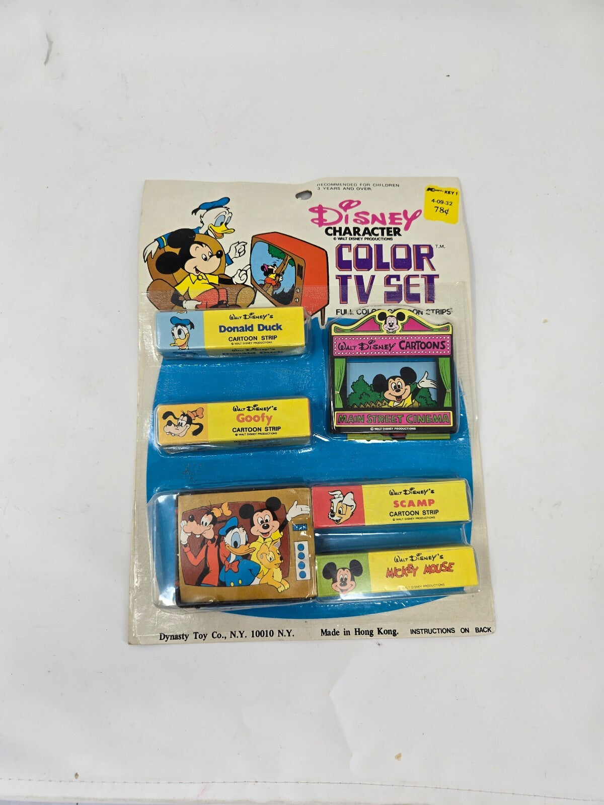 Vintage 1970's Disney Character Color TV Set By Monarc Production Inc BNIP