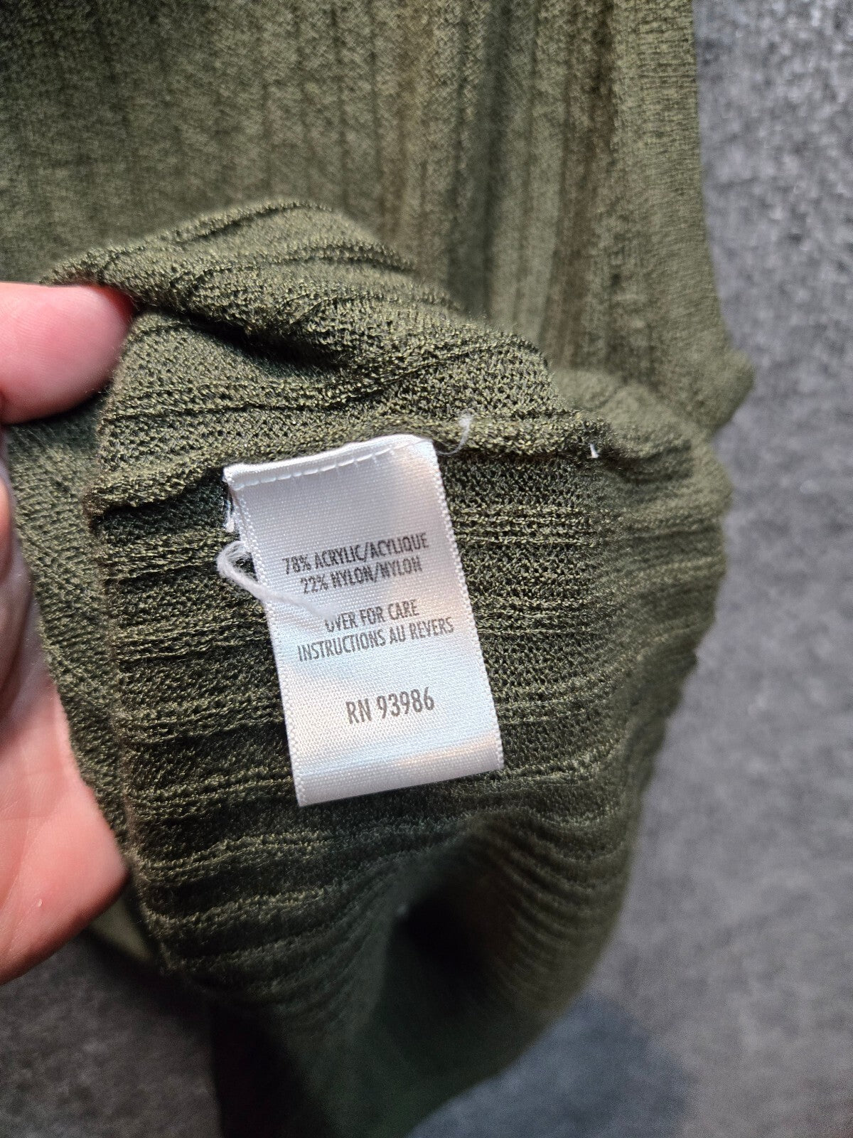 Ardene Olive Green Ribbed Sleeveless Knit Top Size Medium
