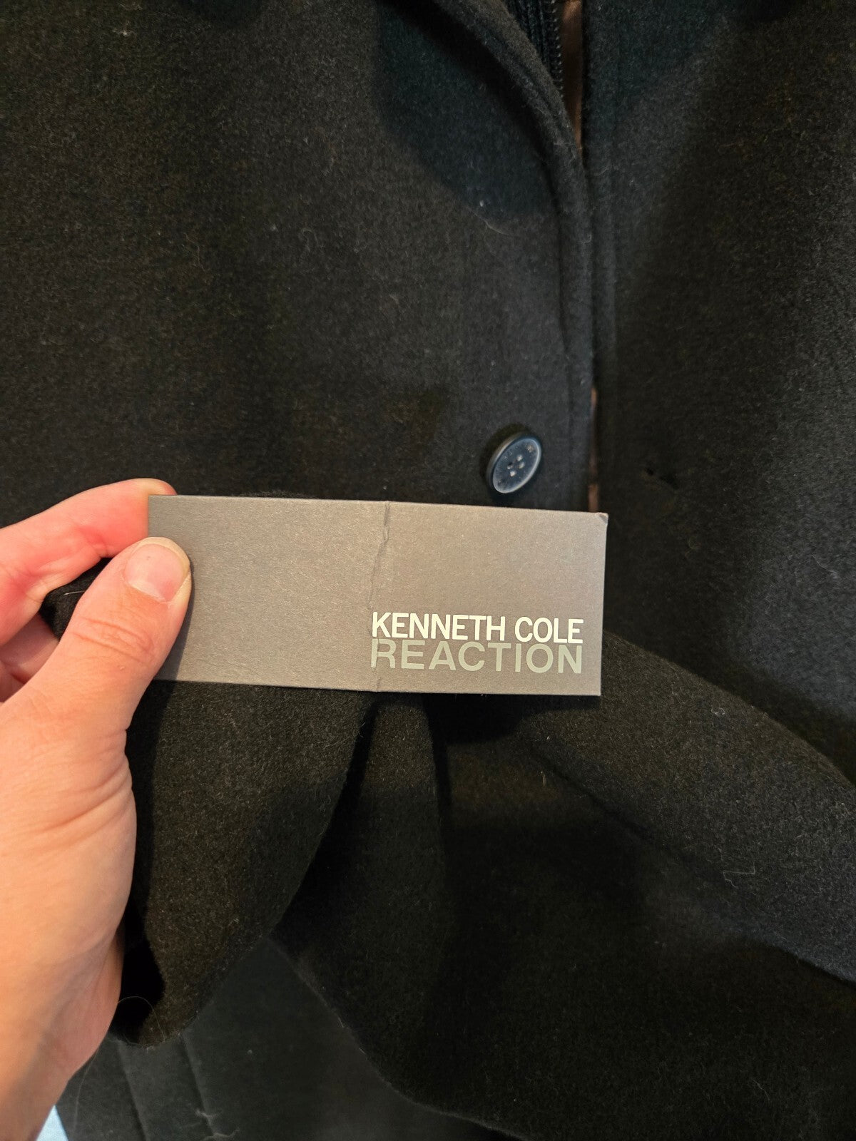 Kenneth Cole New York Mens Wool Blend Car Coat Zip Bib Jacket Black NWT XXL