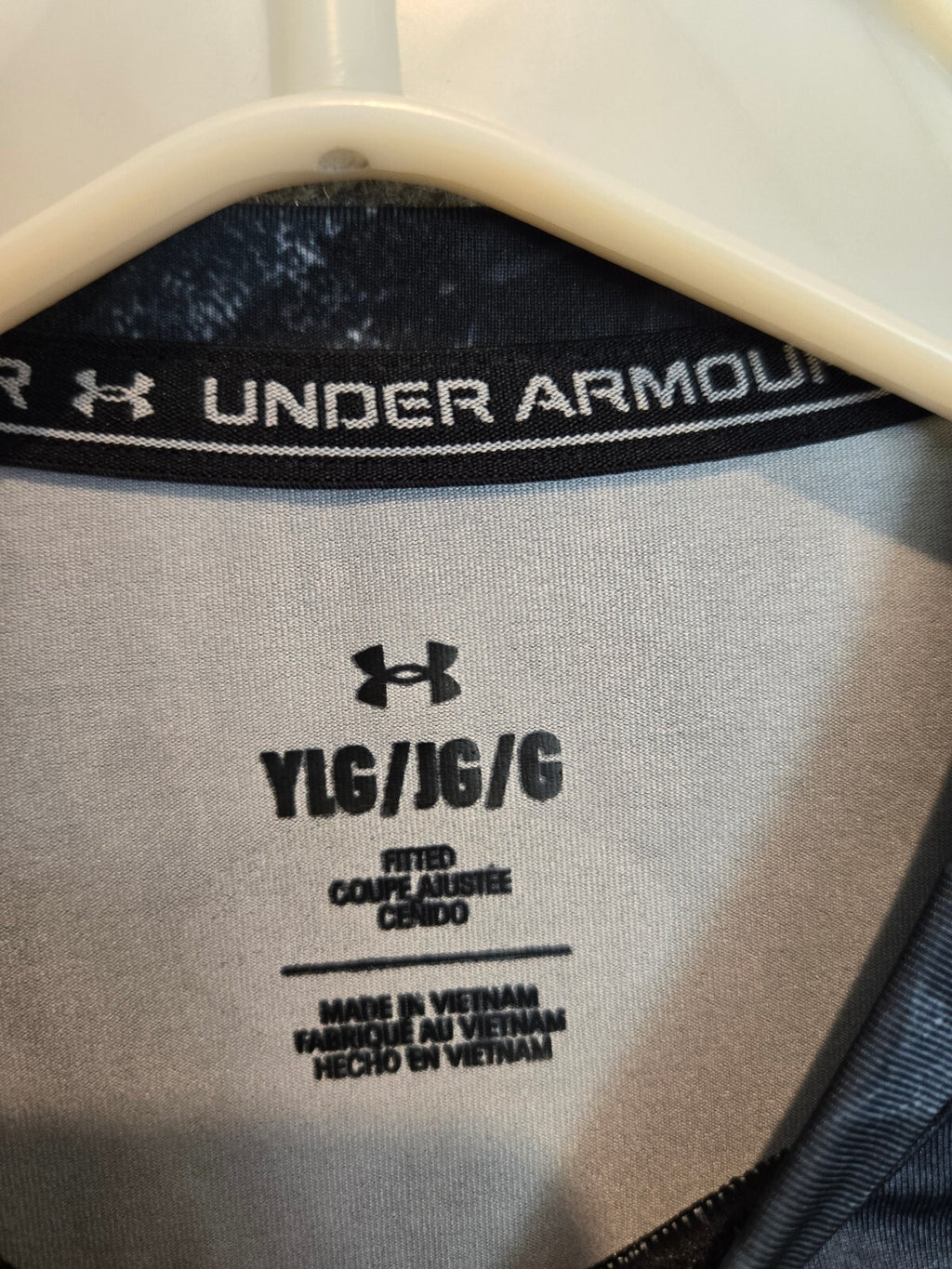 Under Armour Boys Youth Large HeatGear Compression Long Sleeve Shirt Gray