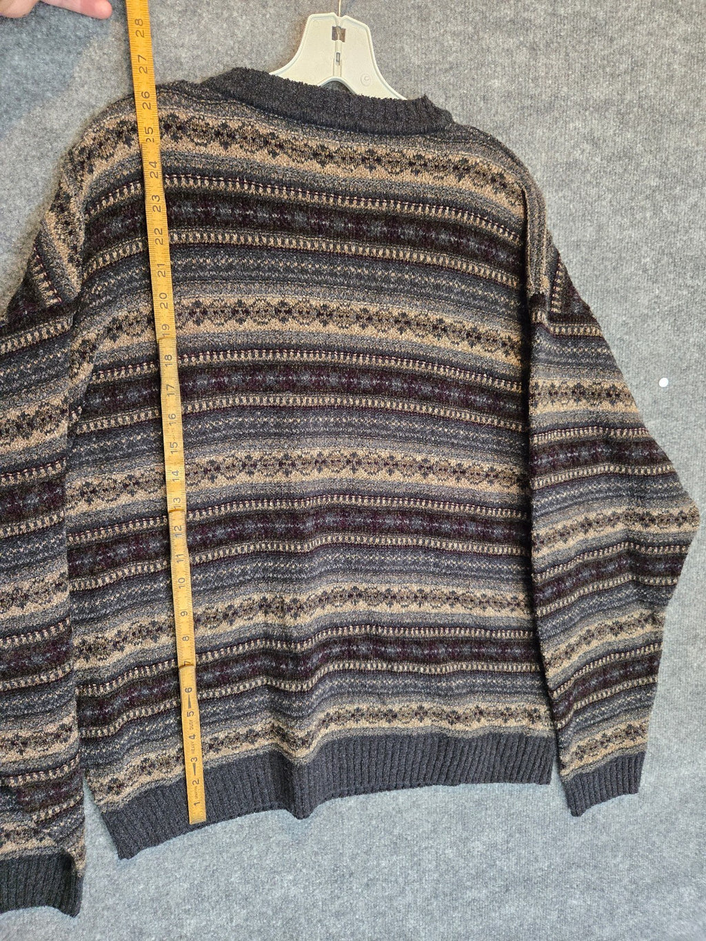 Vintage 90s Dockers Geometric Knit Crewneck Sweater Mens Med Fair Isle