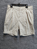 Greg Norman Collection Men's Pleated Golf Shorts Khaki Beige Size 34