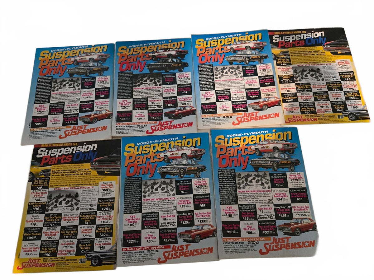 Mopar Muscle Car Magazines Collection with Suspension Parts Inserts