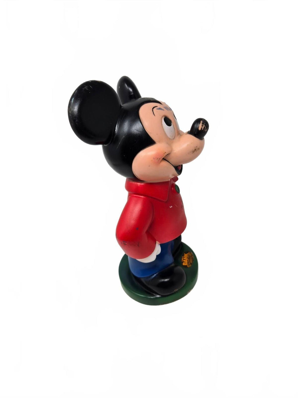 Vintage 1970s Mickey Mouse Plastic Coin Piggy Bank Play Pal Plastic Disney 11"