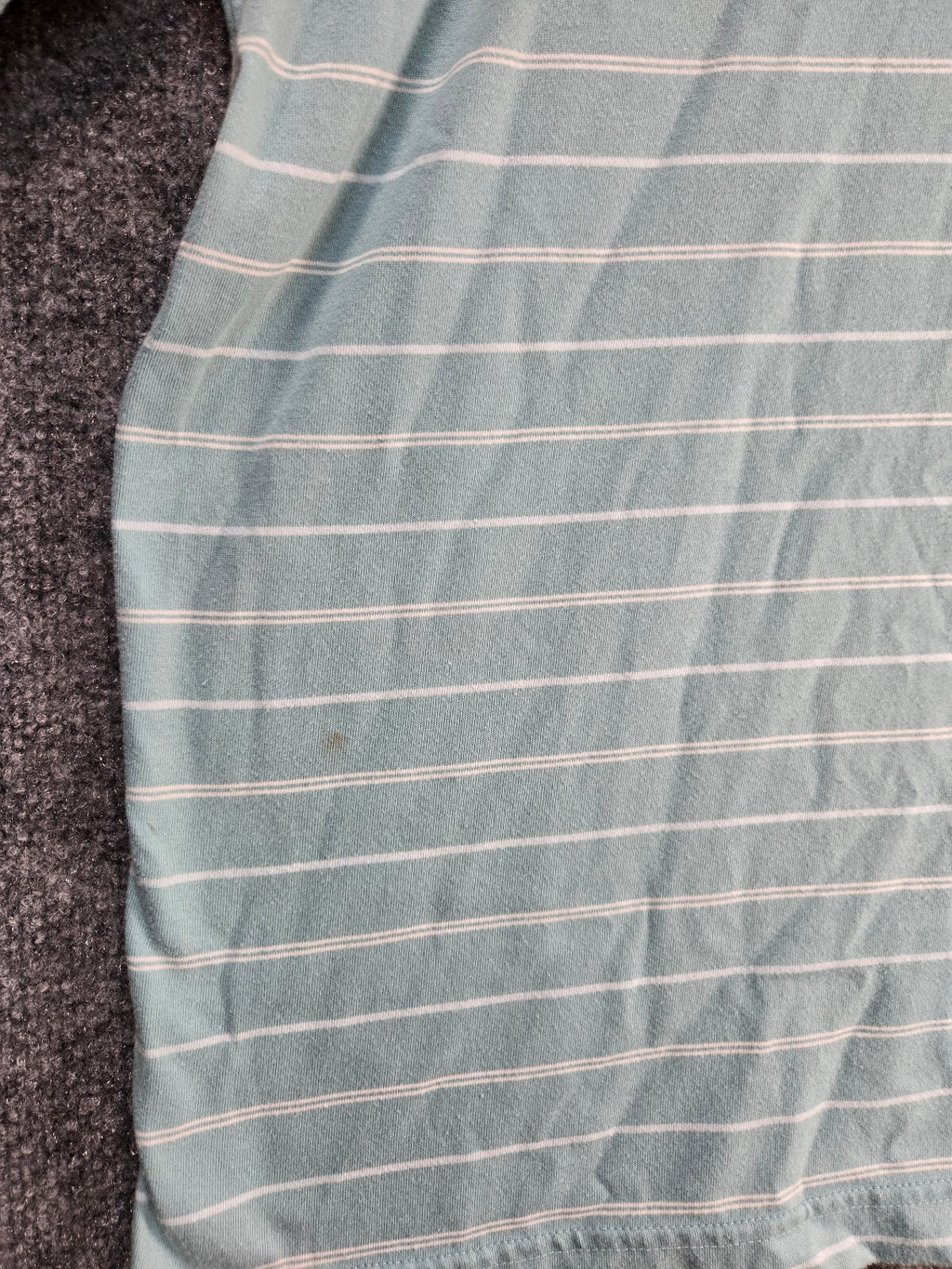 Merona Men's Light Blue Striped Polo Shirt Large
