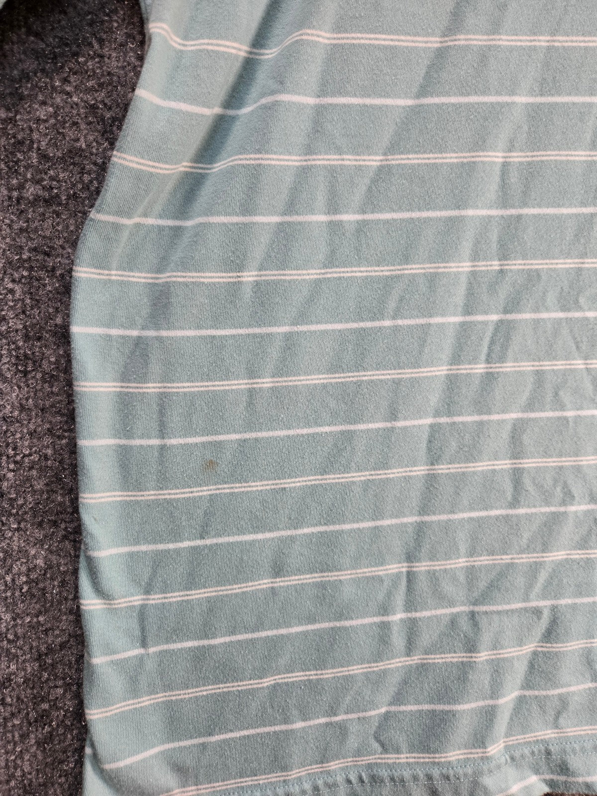 Merona Men's Light Blue Striped Polo Shirt Large