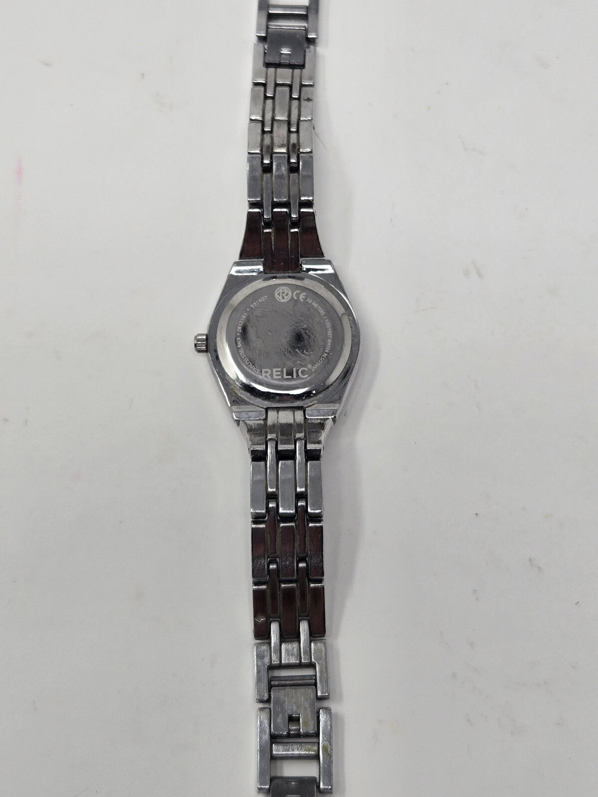 Relic by Fossil Women's Queen's Court Silver-Tone Crystal Bezel Watch