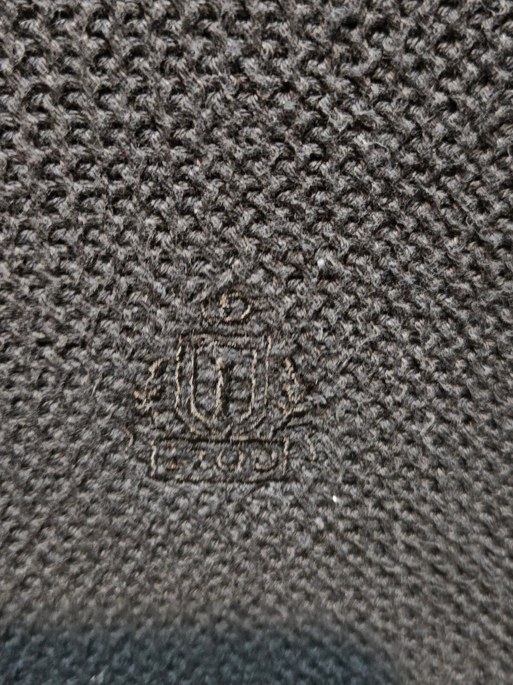 VTG IZOD Chunky Ribbed Fisherman Pullover Crew Neck Faded Black/Gray GUC Med