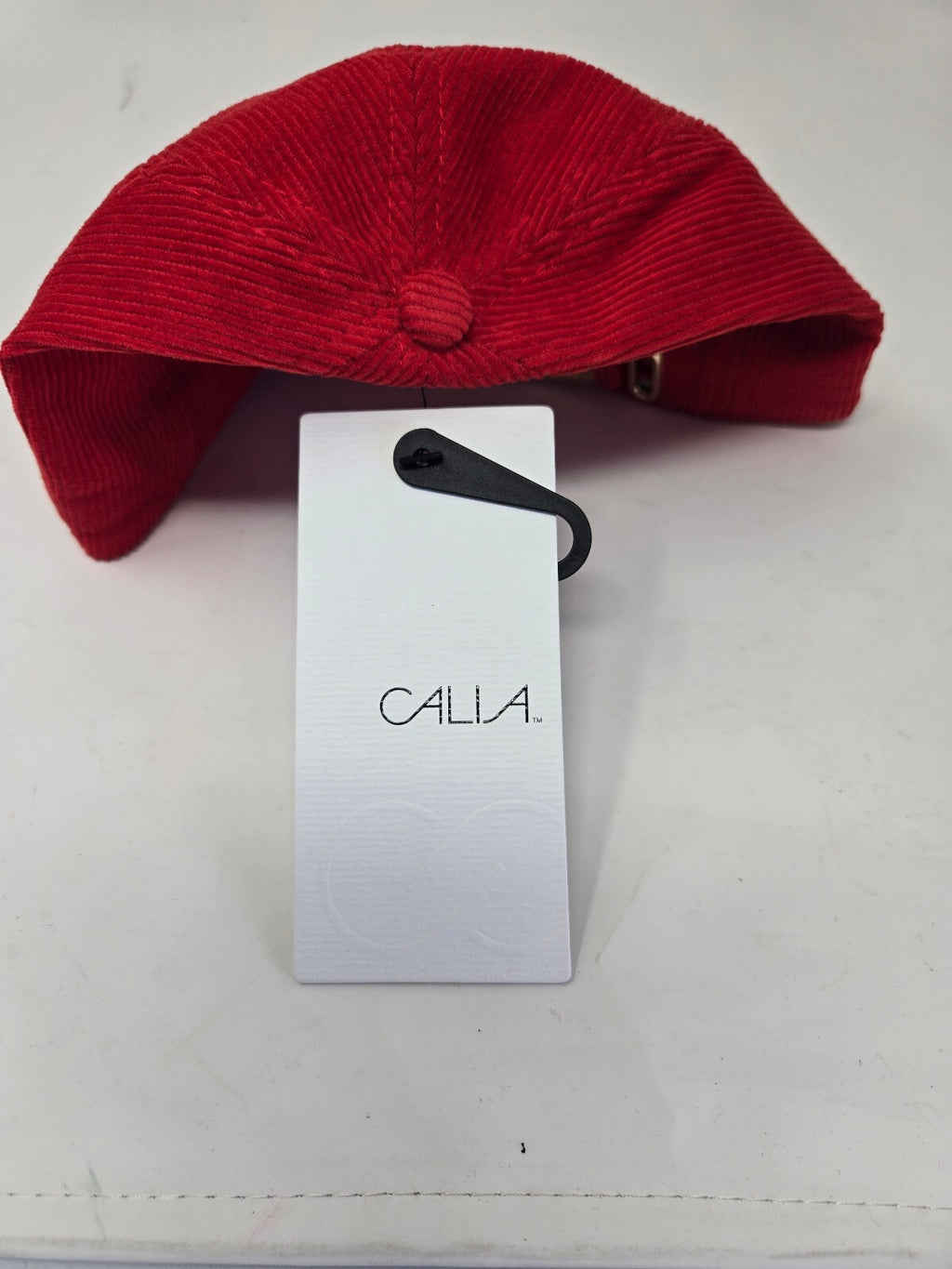 CALIA Red Corduroy women's Baseball Cap with Adjustable Strap