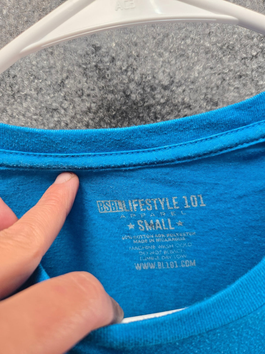 BSBL Lifestyle 101 Blue T-Shirt youth Small Cotton Polyester Blend