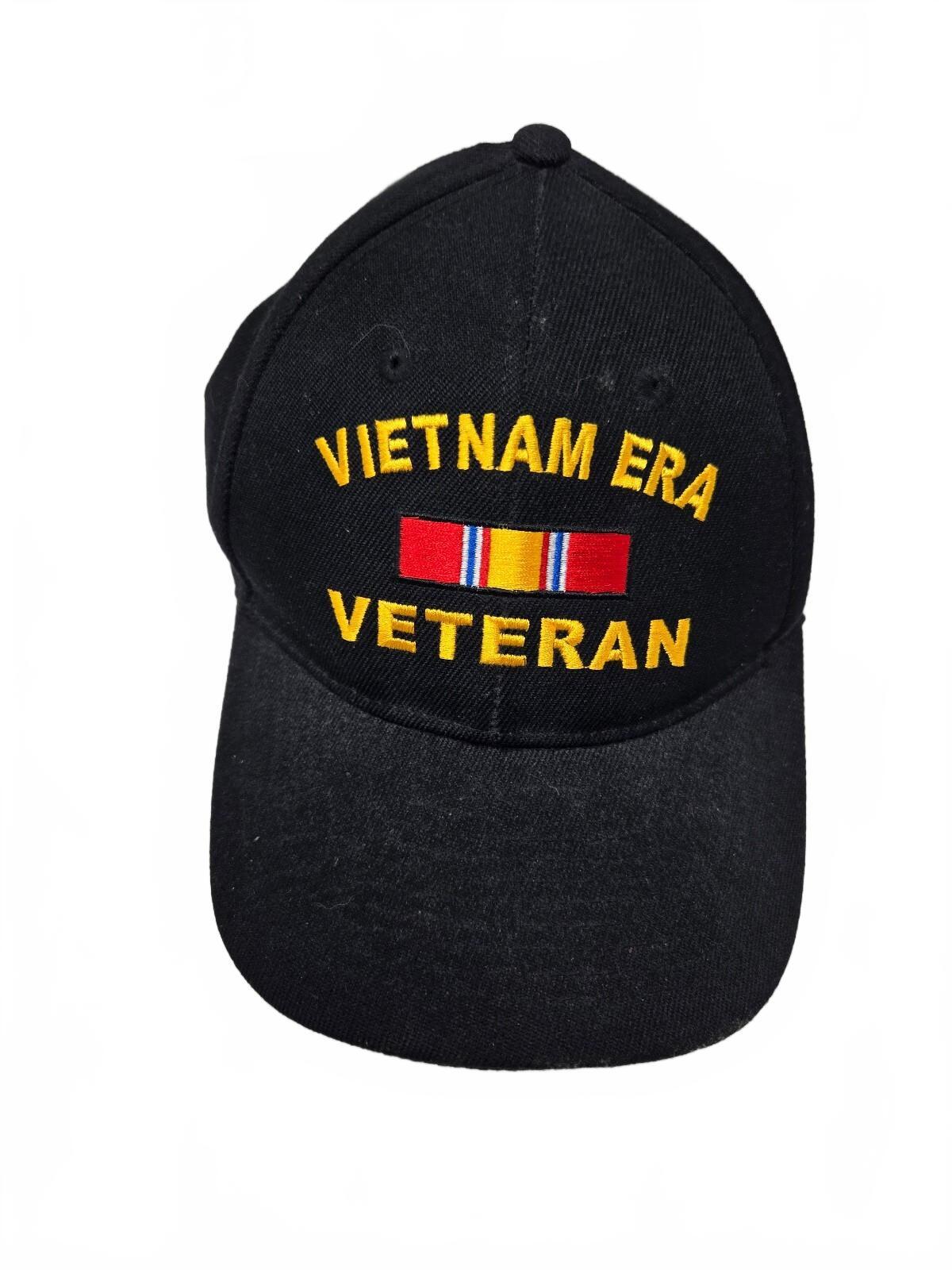Vietnam Era Veteran Embroidered Black Baseball Cap Military Hat Adjustable