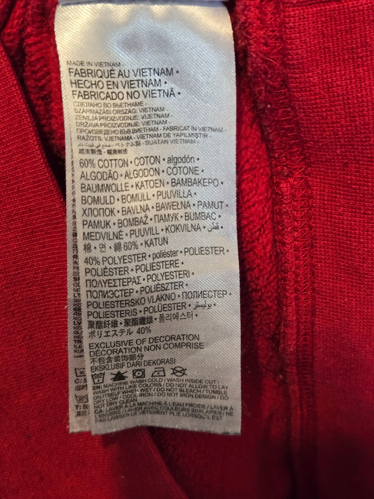 Nike Air Jordan Essentials All-Over Print Fleece Pullover Hoodie Red Black YLG