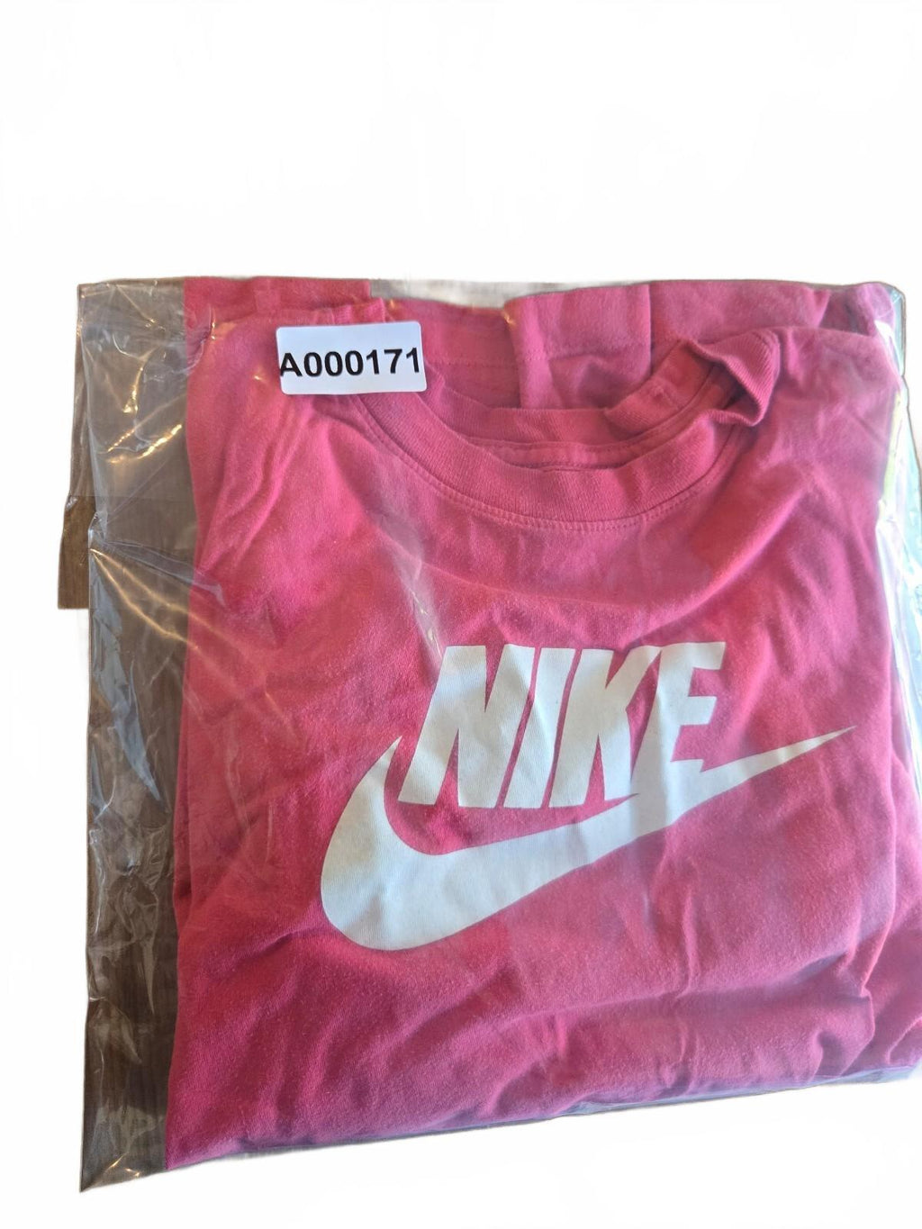 Nike Sportswear Essential Futura Big Logo Graphic T-Shirt Pink / Red Size YLarge