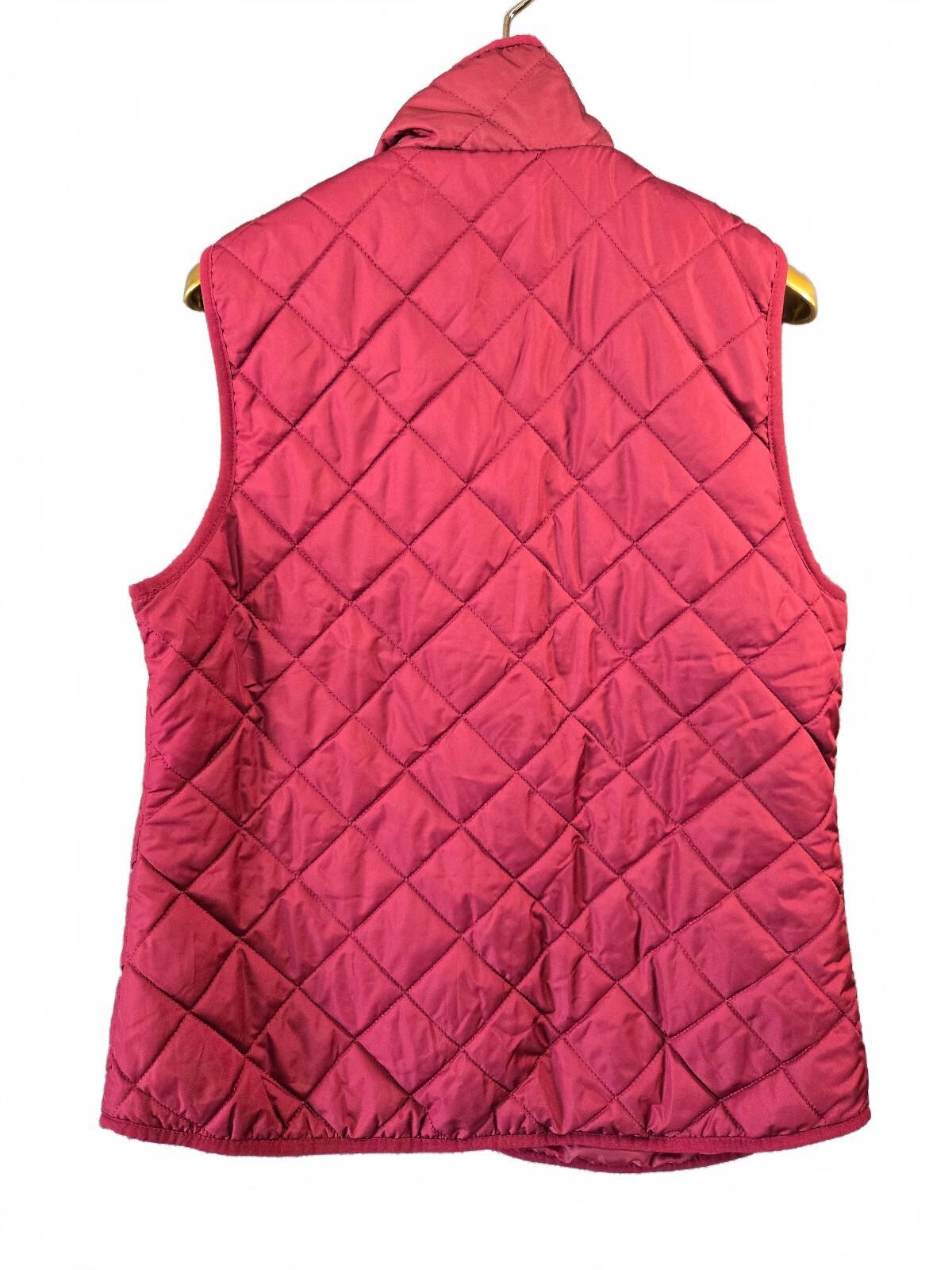 Old Navy Women's Quilted Puffer Vest Maroon Burgundy Wine Red Size Medium