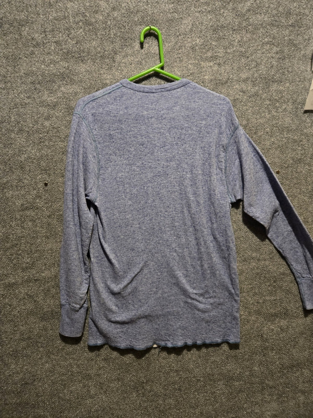 Vintage 90s Duofold Double Layer Thermal Shirt Mens XL Heather Blue Made In USA