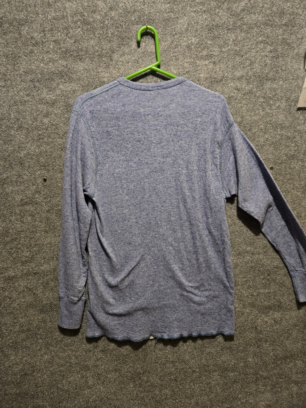 Vintage 90s Duofold Double Layer Thermal Shirt Mens XL Heather Blue Made In USA