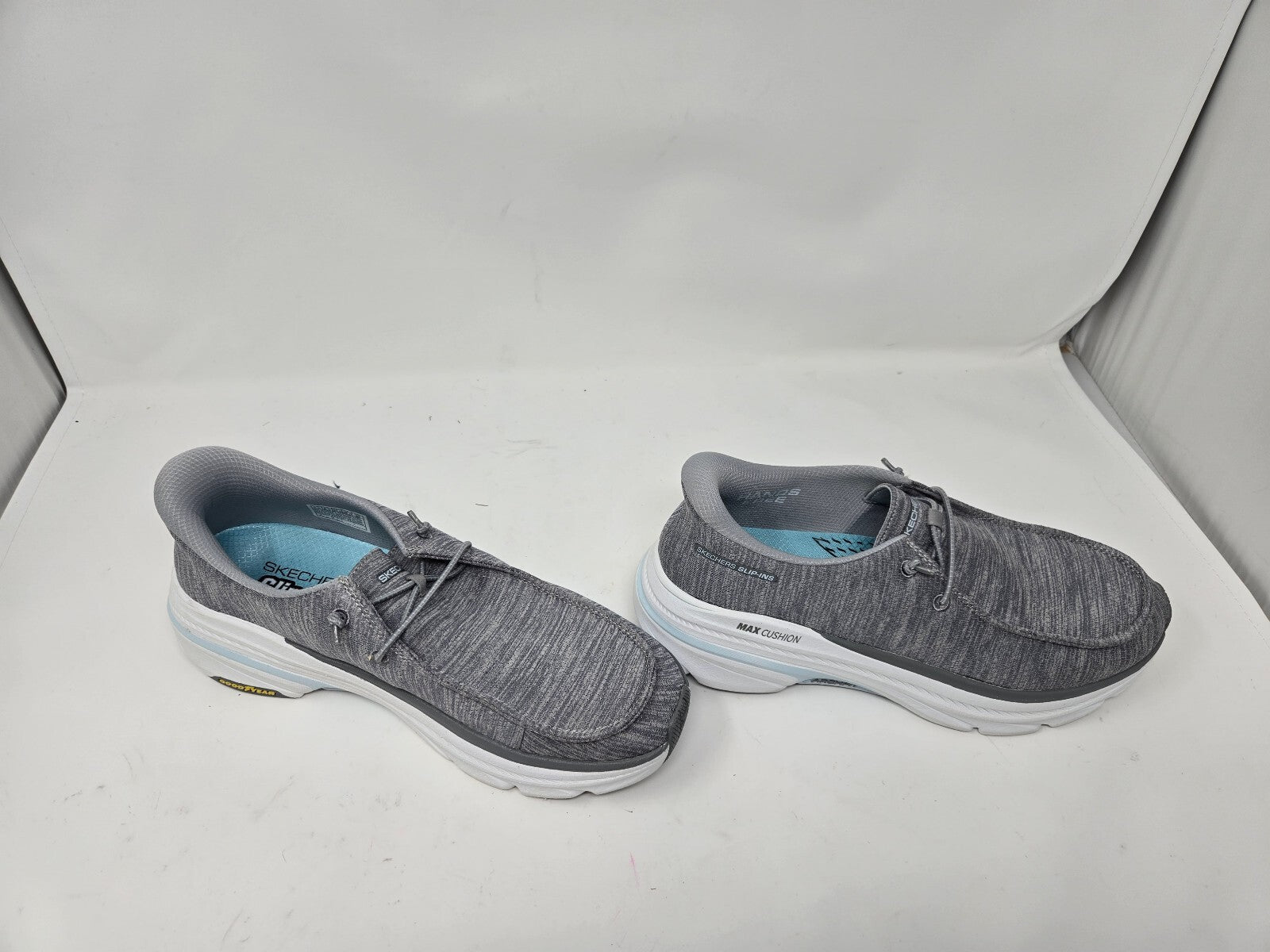 Skechers Max Cushioning Slip-On Sneakers in Gray, Size 9.5