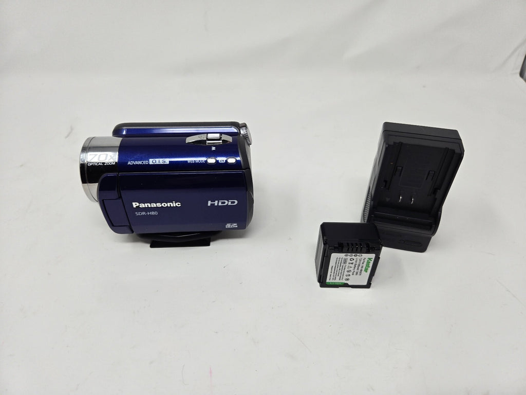 Panasonic SDR-H80 Blue Digital Camcorder | 60GB HDD, 70x Optical Zoom, Tested