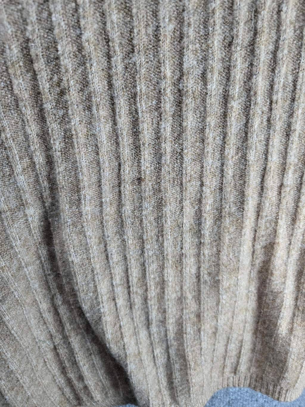 Intimately Free People Around The Clock Ribbed Knit Button Cuff Tunic Sweater Camel XS