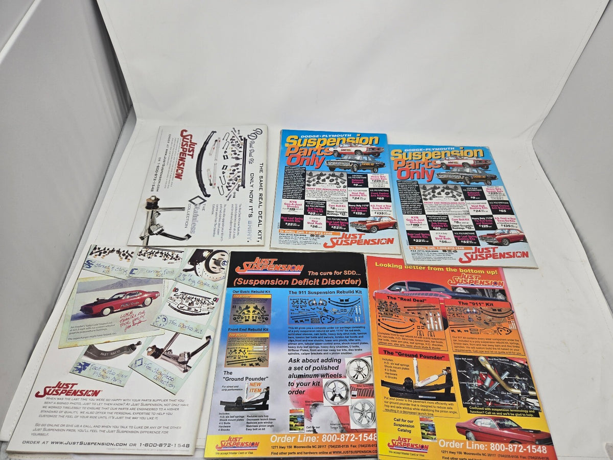 Vintage Mopar Muscle Magazines Lot with Just Suspension Flyers