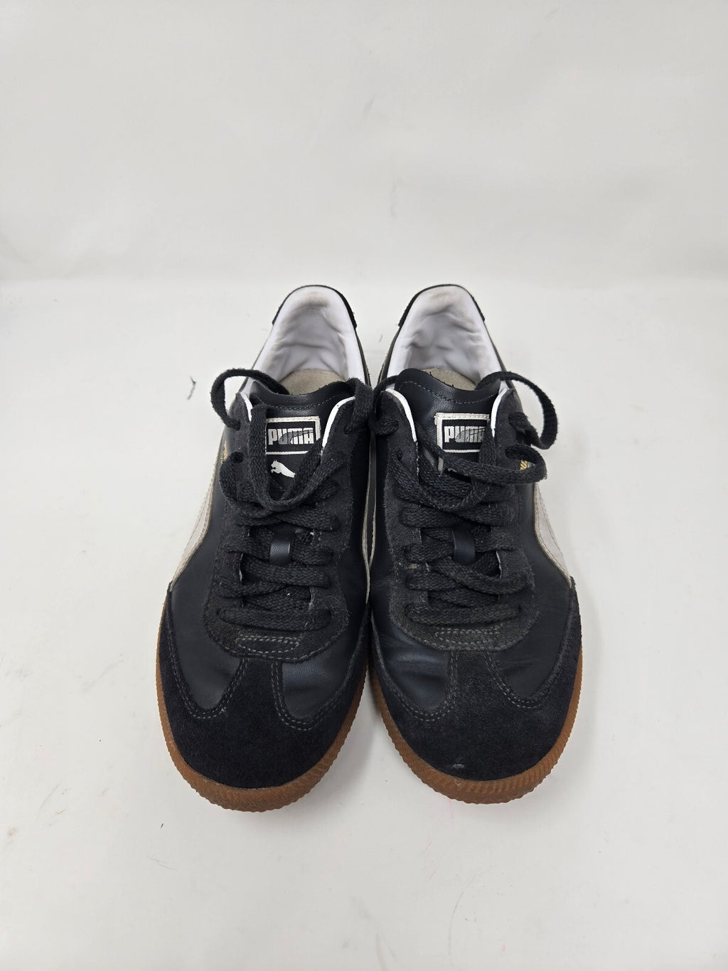 PUMA Super Liga OG Retro Black White Men's Size 8 Sneakers 356999-09 Excellent