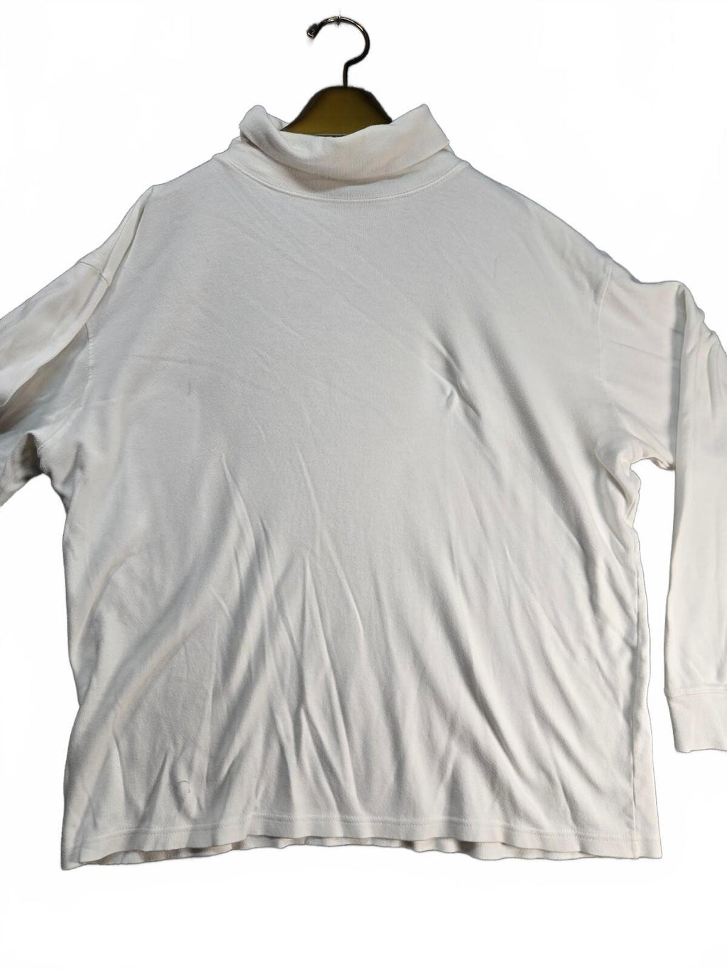 Club Room Women's White Cotton Turtleneck Sweater XXL