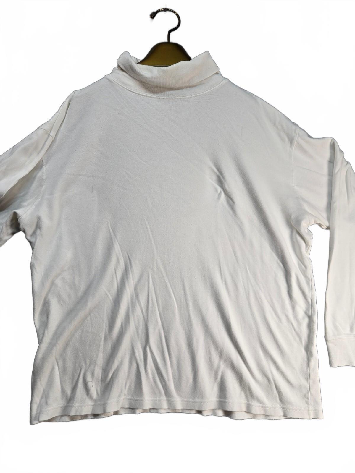 Club Room Women's White Cotton Turtleneck Sweater XXL