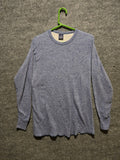 Vintage 90s Duofold Double Layer Thermal Shirt Mens XL Heather Blue Made In USA