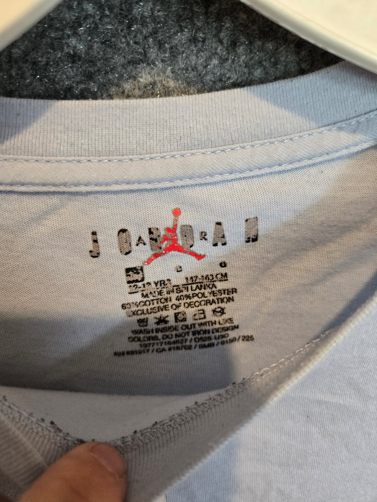 Nike Jordan Boys Youth Large 23 Graphic T-Shirt Light Powder Blue Short Sleeve
