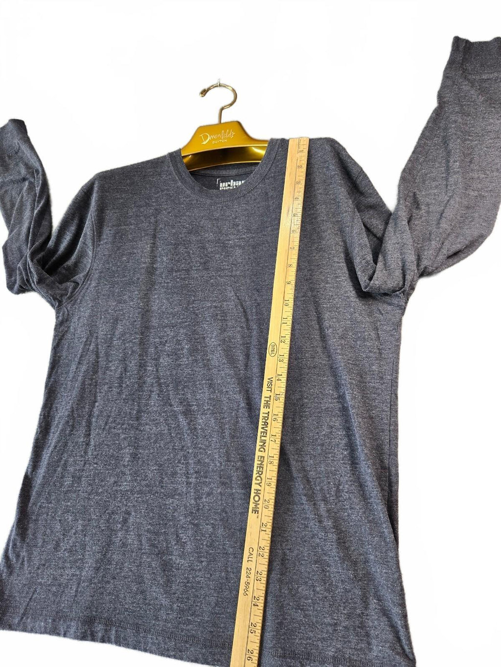 Urban Pipeline Men's Long Sleeve Crew Neck T-Shirt Gray Size L