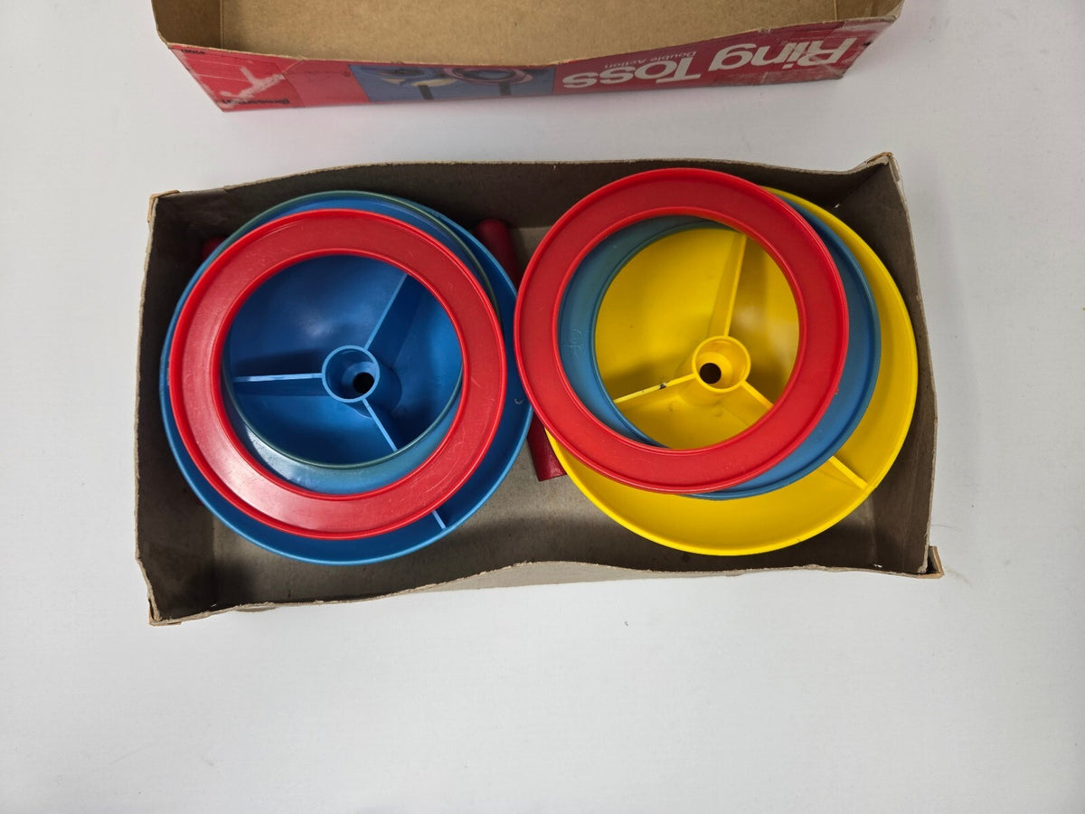 Vintage 1979 Pressman Ring Toss Double Action Game Complete Set Retro Toy 2087