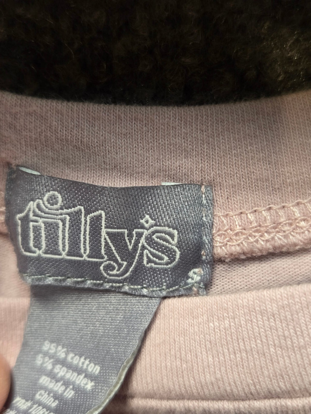 Tillys Dusty Pink Ribbed Cropped Tee - Soft Cotton Crop Top Size S