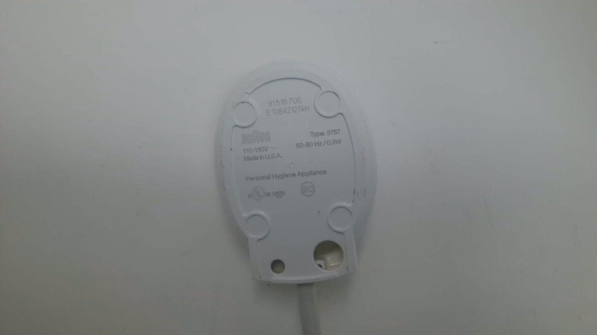 Braun oral-B Type Power Cord Electric Toothbrush Charger Base, Type 3757,