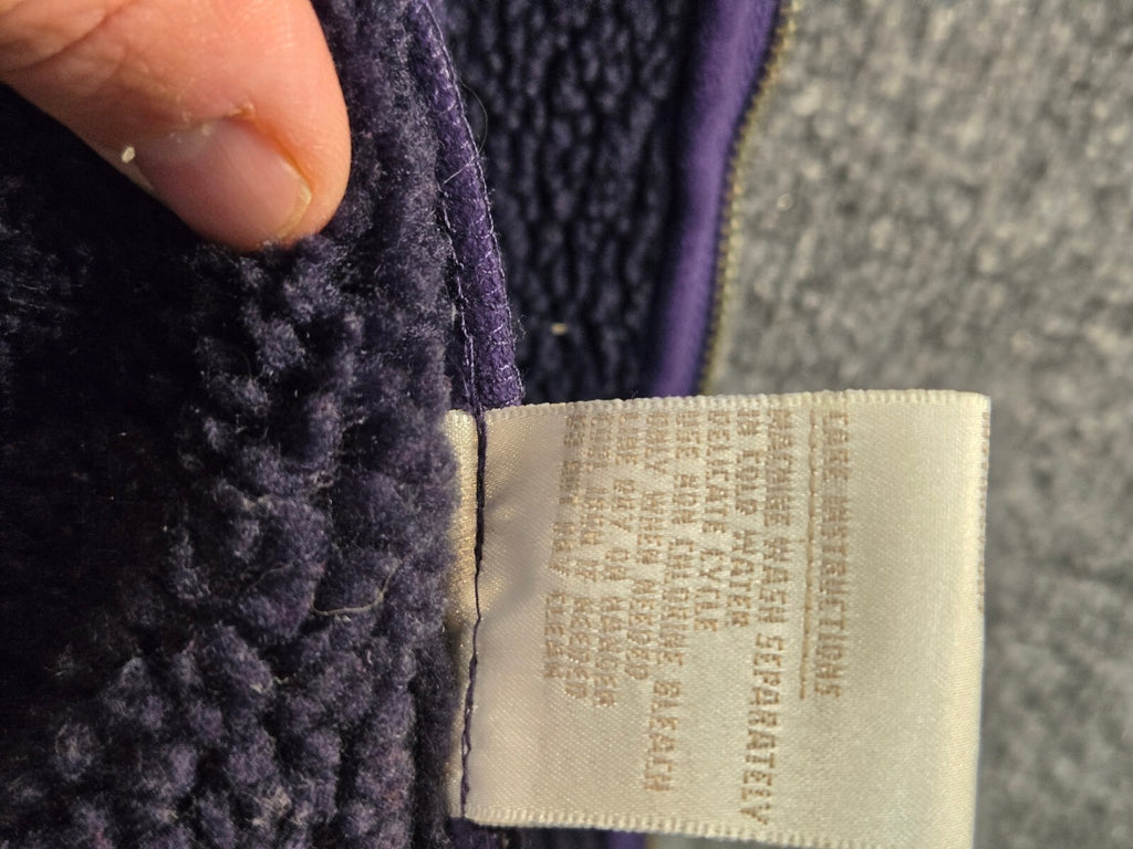 Jones New York Purple Fleece Jacket with Sherpa Lining, Women's Medium