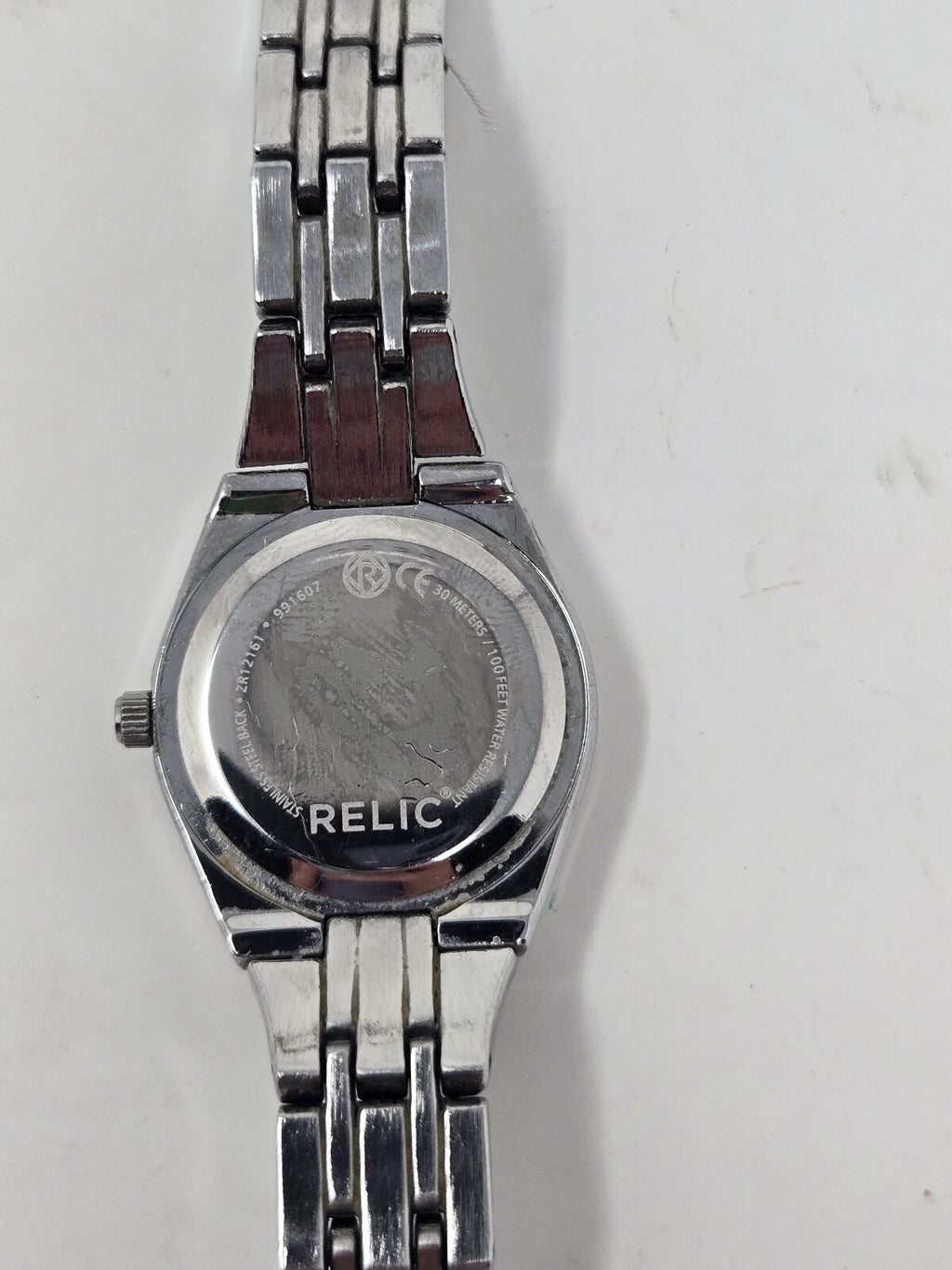 Relic by Fossil Women's Queen's Court Silver-Tone Crystal Bezel Watch