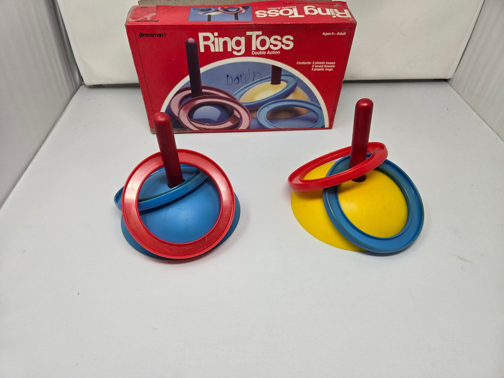Vintage 1979 Pressman Ring Toss Double Action Game Complete Set Retro Toy 2087