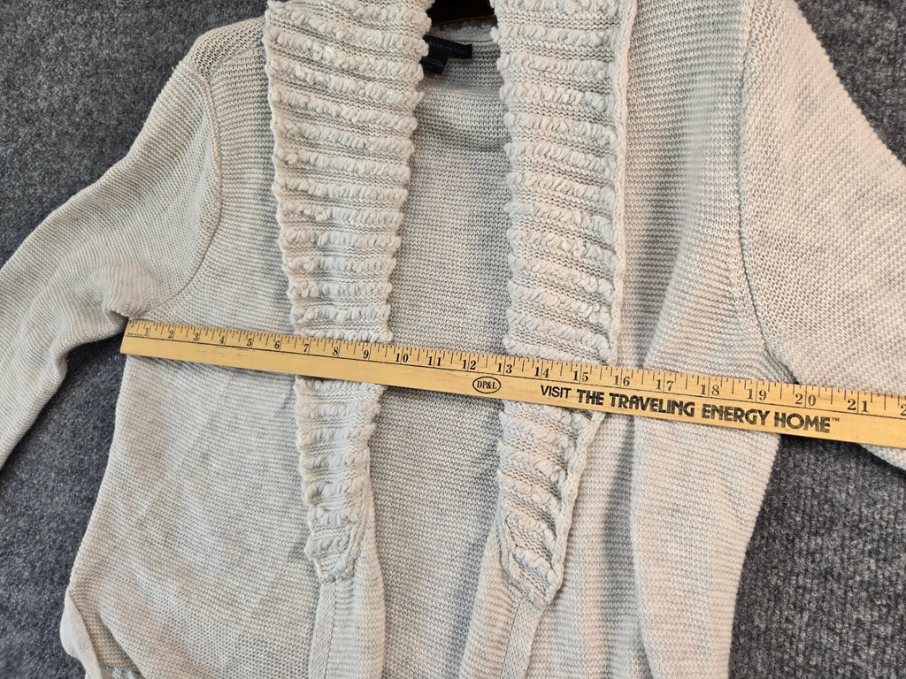 Armani Exchange Women's Cream Knit Cardigan with Shawl Collar and Belt - Size L