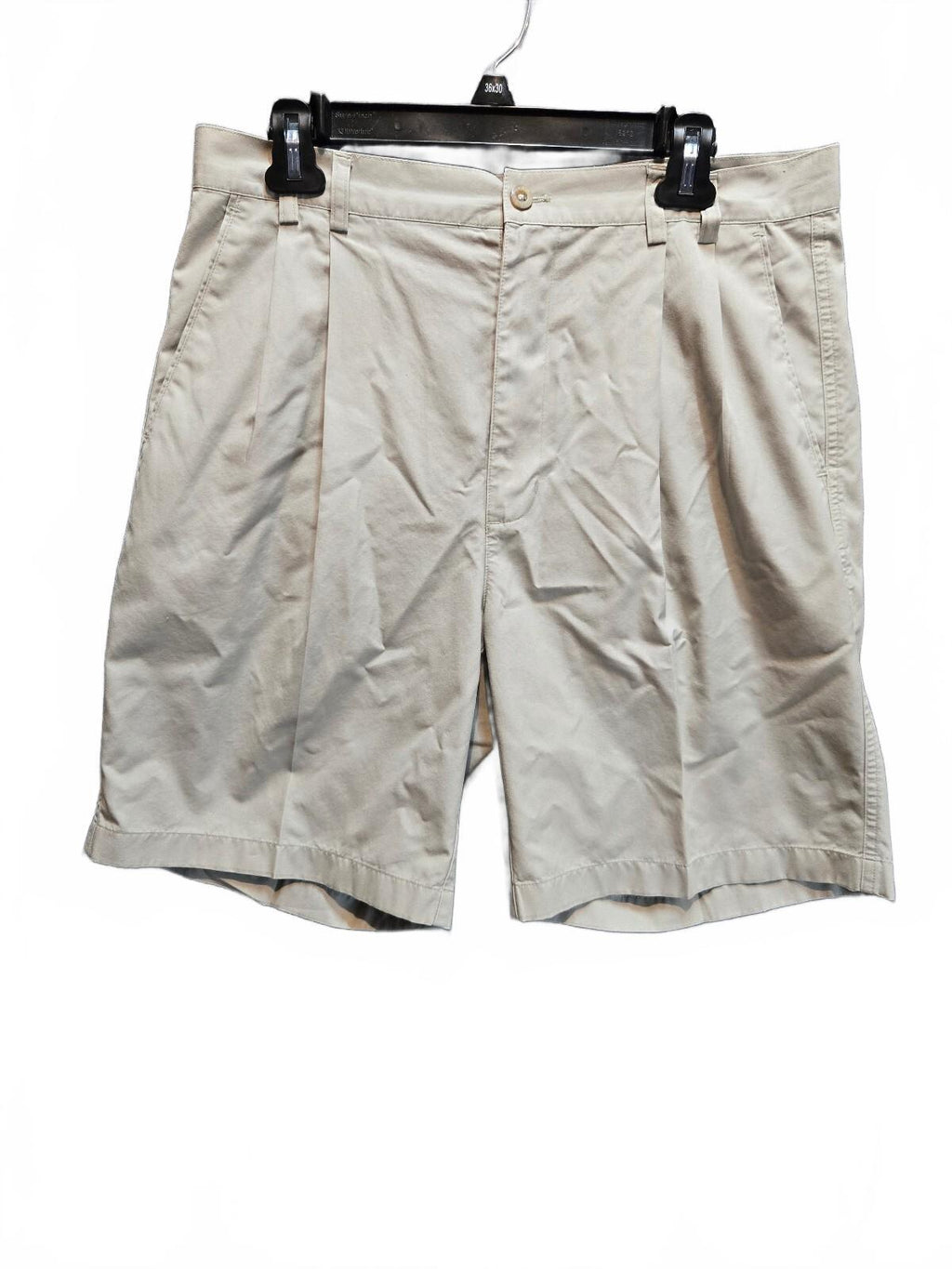 Greg Norman Collection Men's Pleated Golf Shorts Khaki Beige Size 34