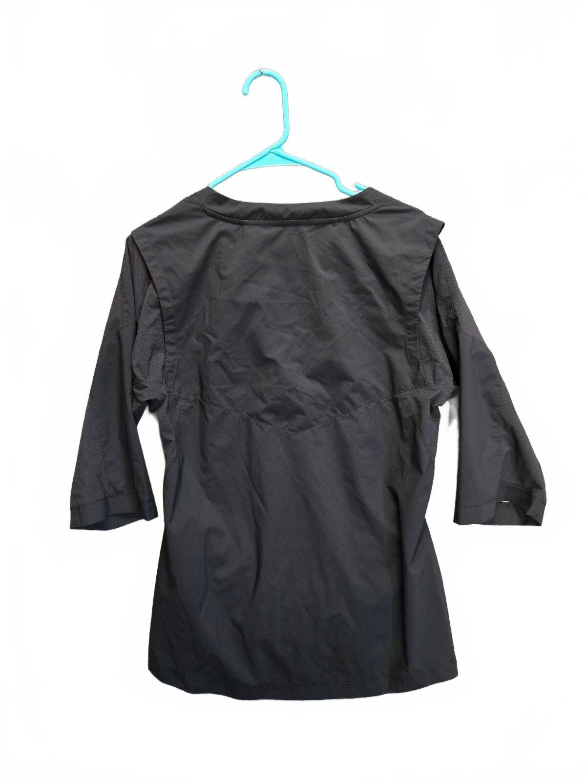 Nike Baseball Dri-Fit 3/4 Sleeve Hot Jacket V-Neck Pullover Black Size Small