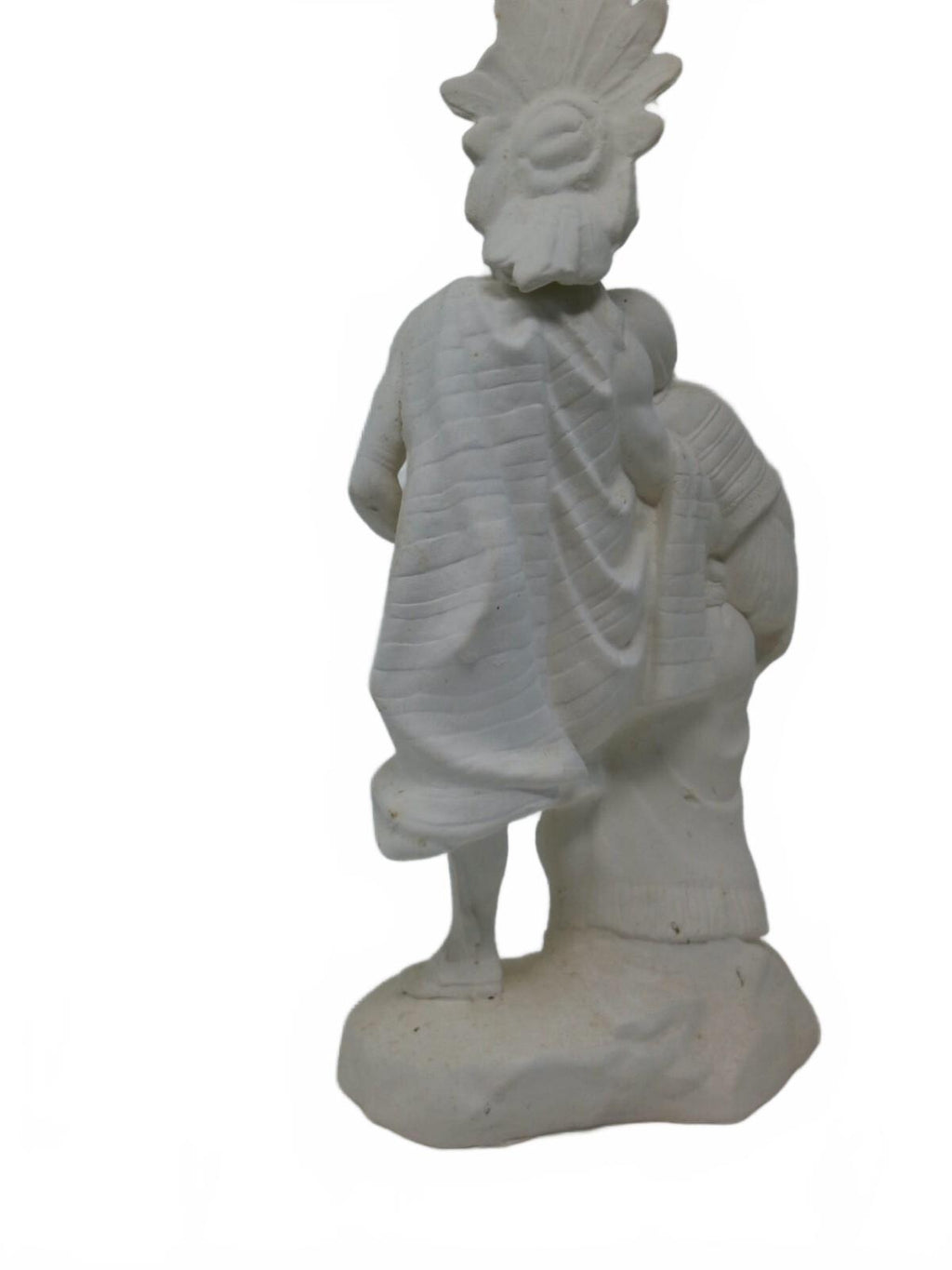 Vintage Native American Couple Ceramic Figurine Headdress ready to paint