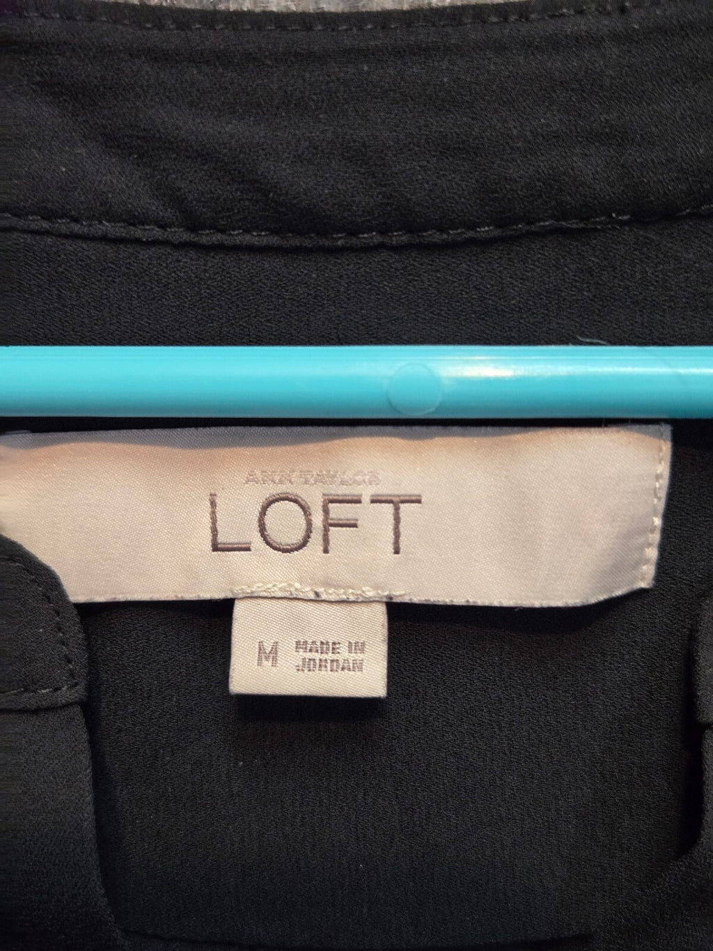 LOFT Women's Black Sleeveless Henley Top