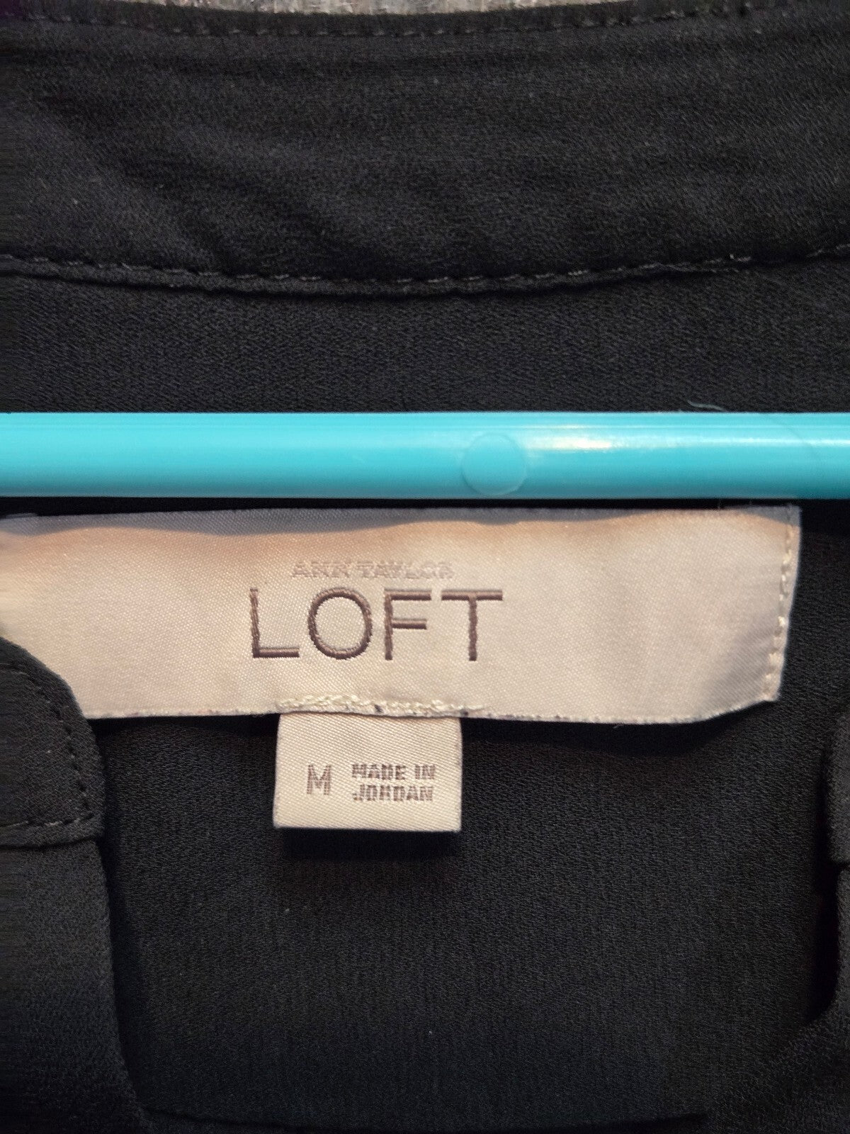 LOFT Women's Black Sleeveless Henley Top
